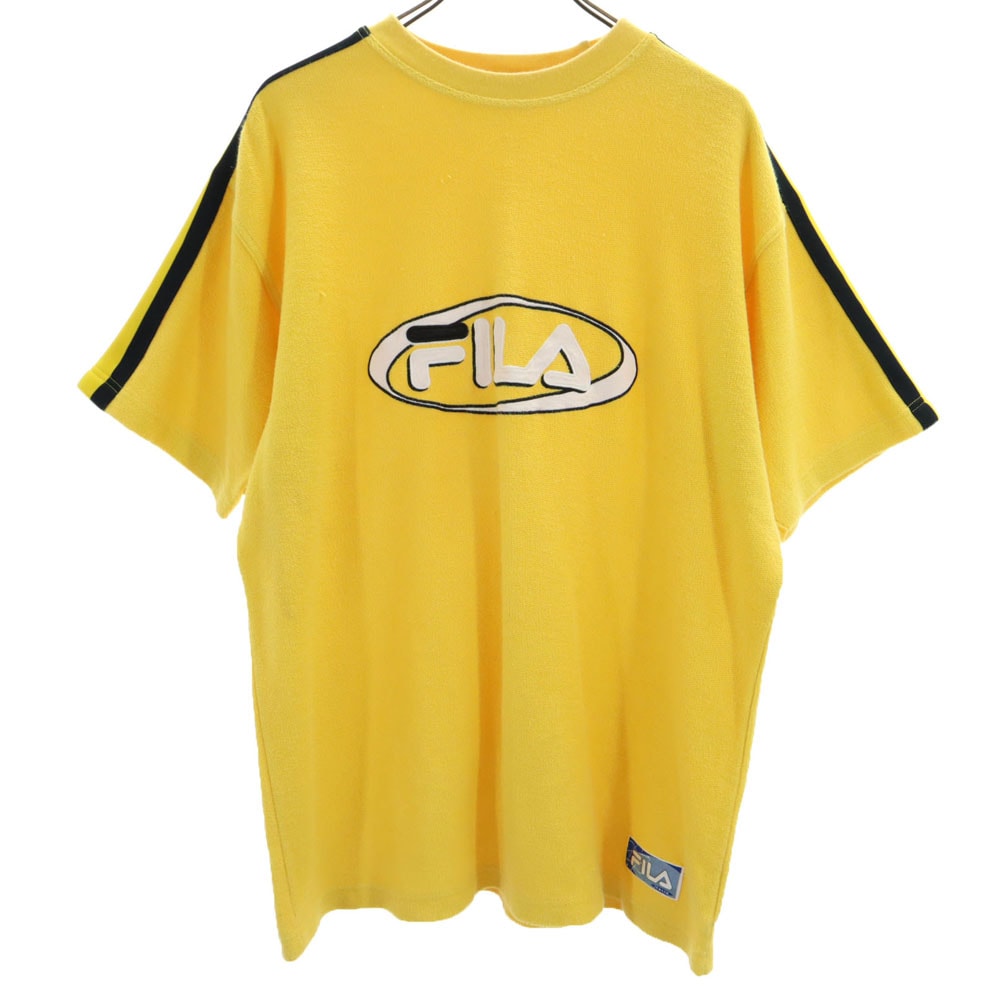 FILA フィラ 半袖 パイル地 Tシャツ M イエロー