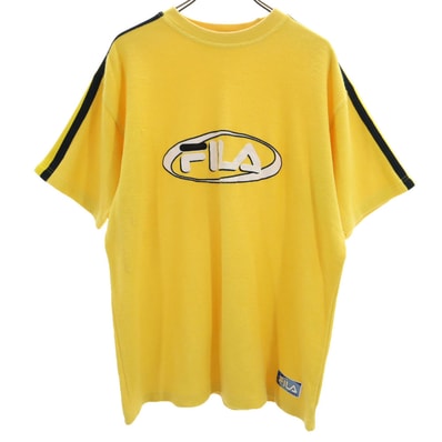 FILA フィラ 半袖 パイル地 Tシャツ M イエロー