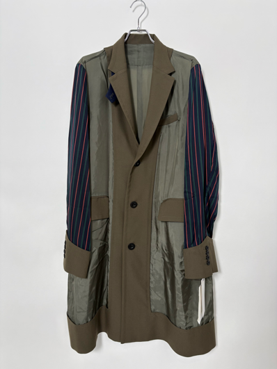 sacai 21ss Suiting Coat Olive×navy