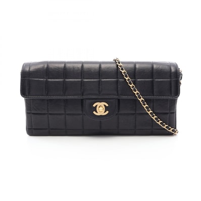 シャネル CHANEL チョコバー ショルダーバッグ バッグ ラムスキン(羊革) レディース ブラック系 A15316 【中古】