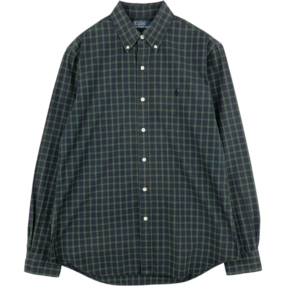 古着 ラルフローレン Ralph Lauren POLO by Ralph Lauren 長袖 ボタンダウンチェックシャツ メンズM相当/eaa634834