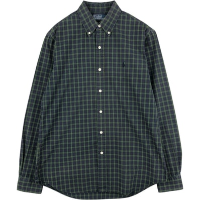 古着 ラルフローレン Ralph Lauren POLO by Ralph Lauren 長袖 ボタンダウンチェックシャツ メンズM相当/eaa634834