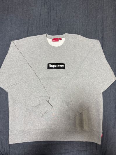 Supreme Box Logo Crewneck "Heather Grey" (22FW)