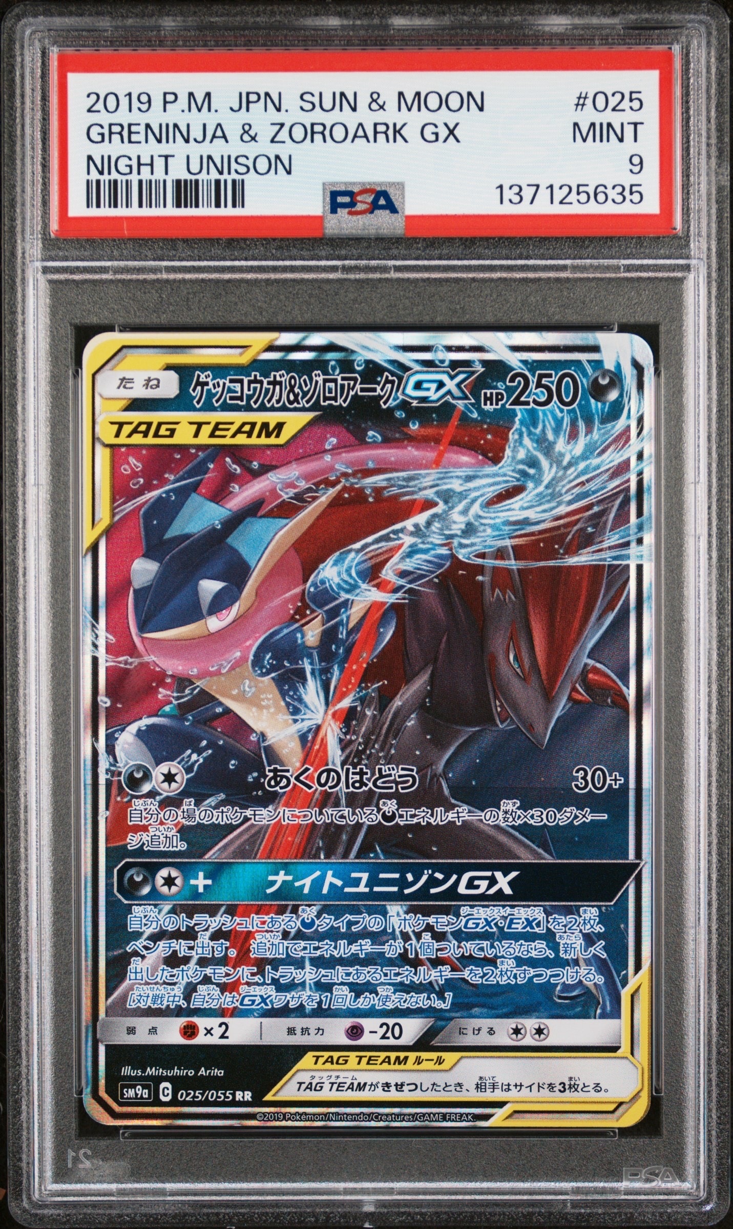 ゲッコウガ&ゾロアークGX RR [SM9a 025/055](強化拡張パック「ナイトユニゾン」)