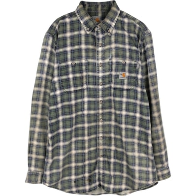 古着 カーハート Carhartt FRシリーズ 長袖 ボタンダウン ライトネルチェックシャツ メンズM相当/eaa477868