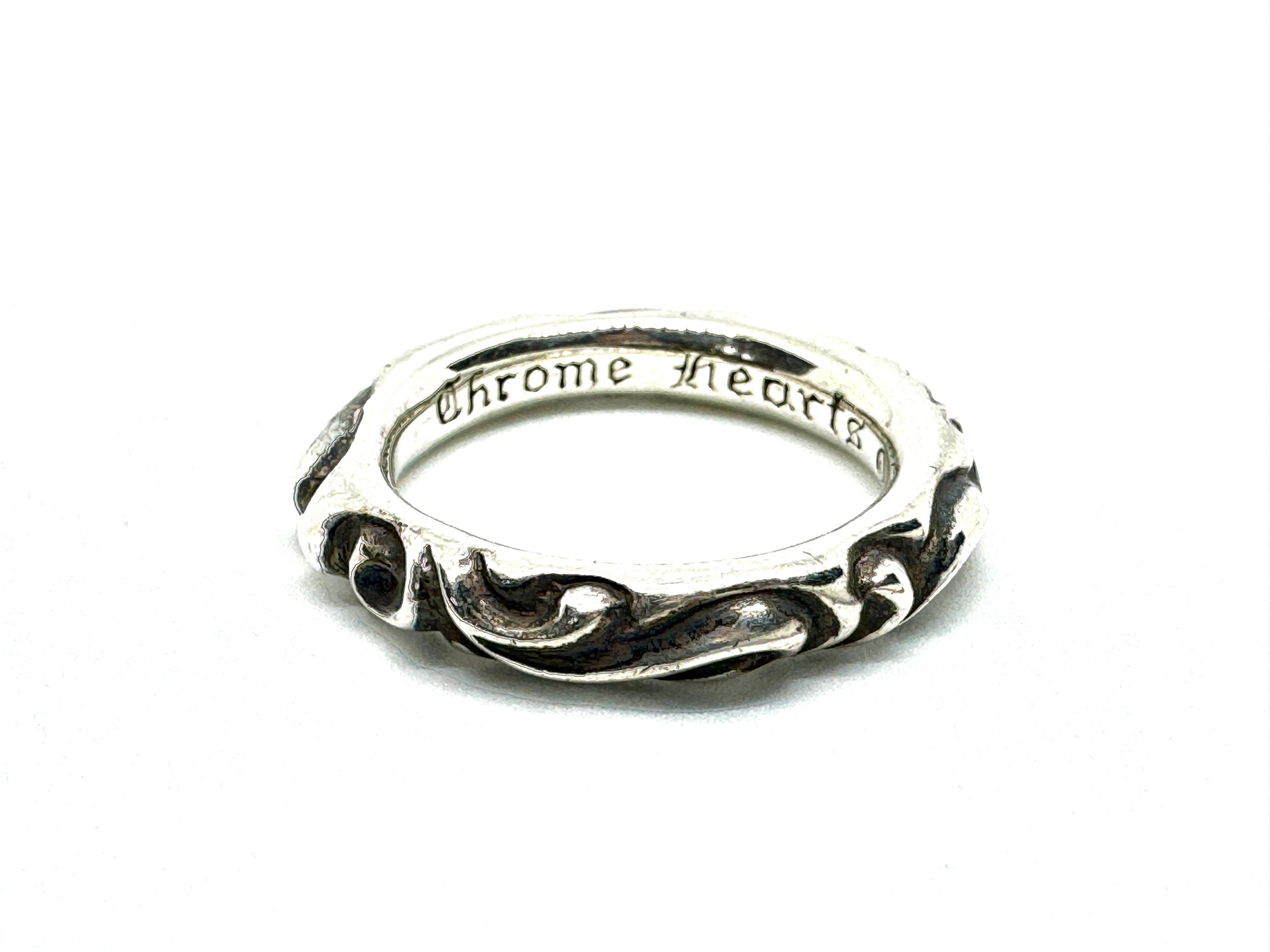 Chrome Hearts Scroll Band Ring "Silver"