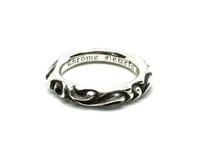 Chrome Hearts Scroll Band Ring "Silver"