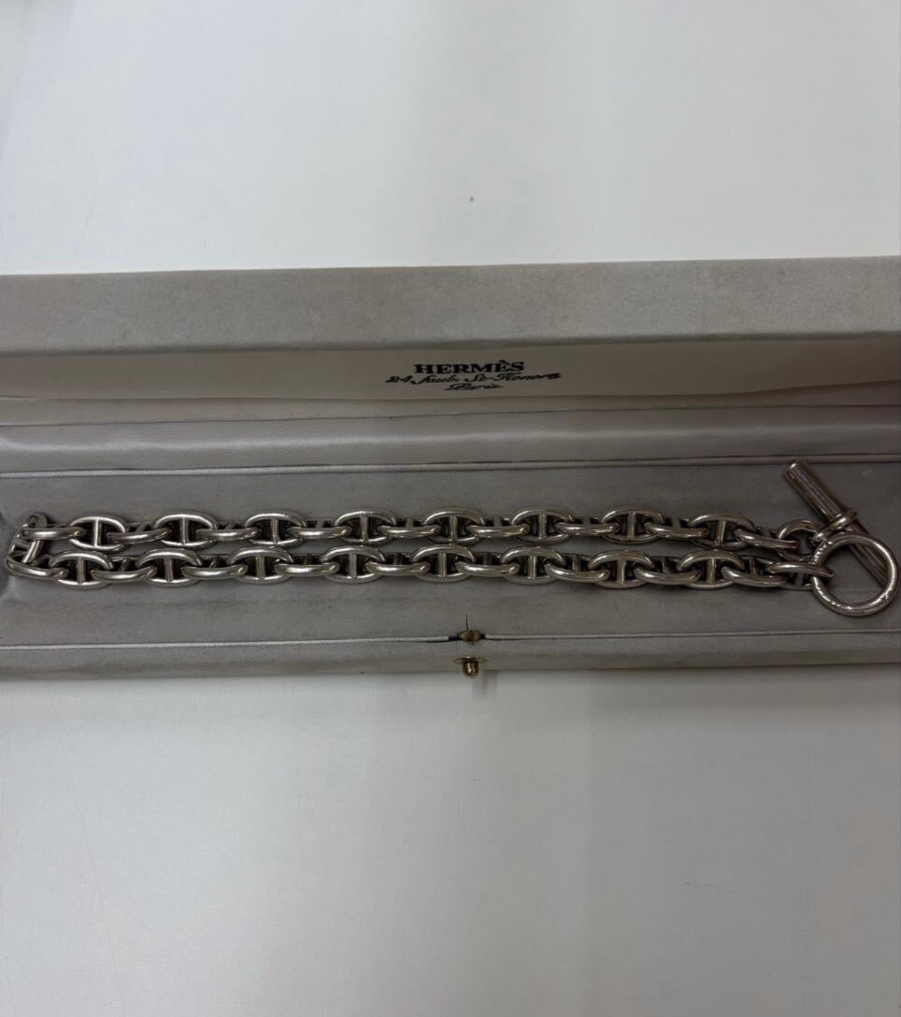 Hermes Chaine D'ancre MM Necklace Medium Model "Silver"