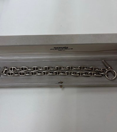 Hermes Chaine D'ancre MM Necklace Medium Model "Silver"