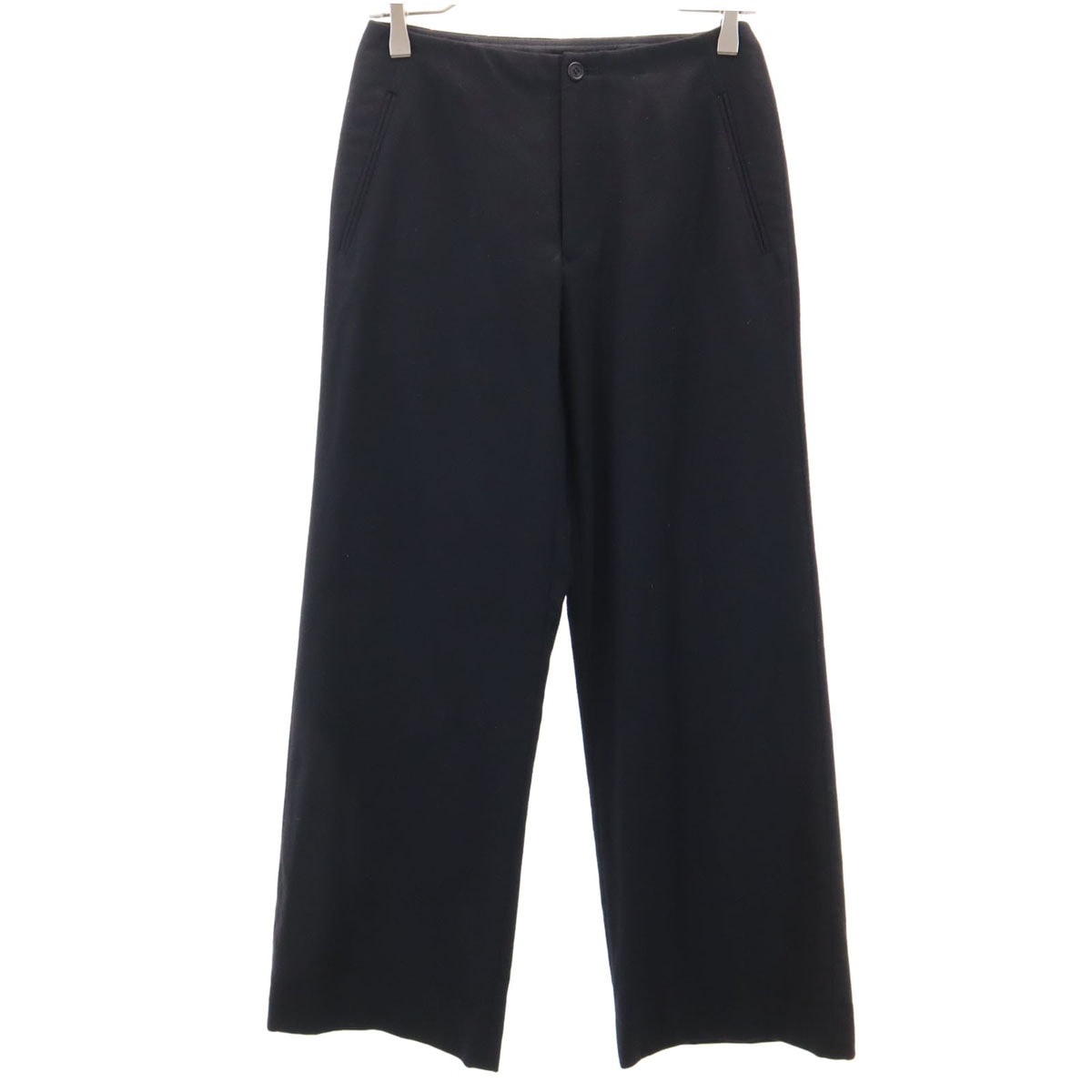 ISSEY MIYAKE WHITE LABEL イッセイミヤケホワイトレーベル バックベルト ワイドパンツ 2 ブラック