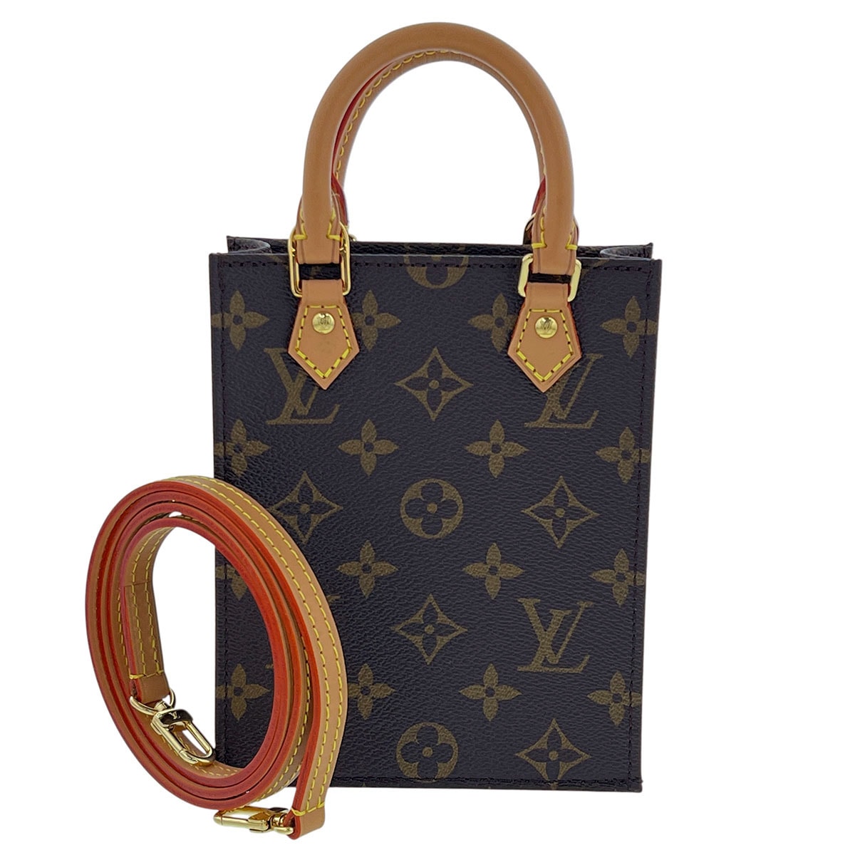 LOUIS VUITTON ルイ・ヴィトン プティット サックプラ モノグラム ショルダーバッグ m69442 モノグラム ブラウン  レディース【中古】