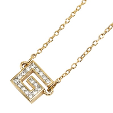 ジバンシー Gロゴ チェーン ペンダント ネックレス ゴールド メッキ ラインストーン レディース Givenchy 【中古】