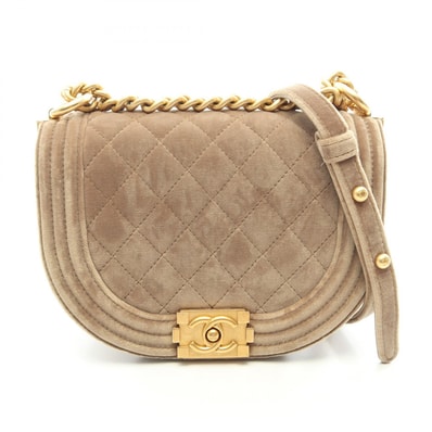 シャネル CHANEL ボーイシャネル スモール ショルダーバッグ バッグ ファブリック レディース カーキ系 AS3350 【中古】