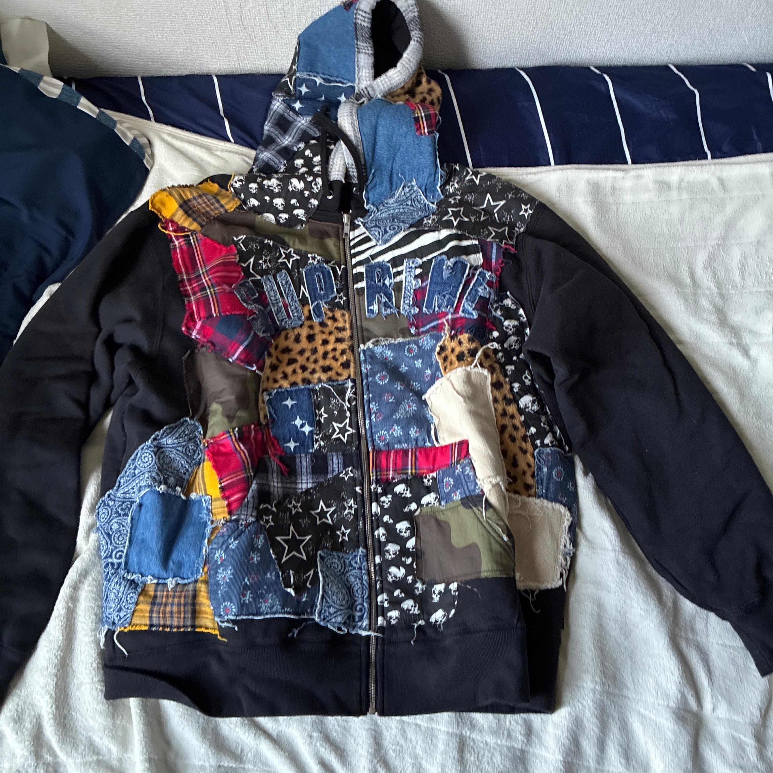Supreme Fire Zip Up Hooded Sweatshirt 