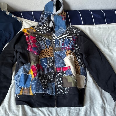 Supreme Patchwork Zip Up Hooded Sweatshirt "Multi"