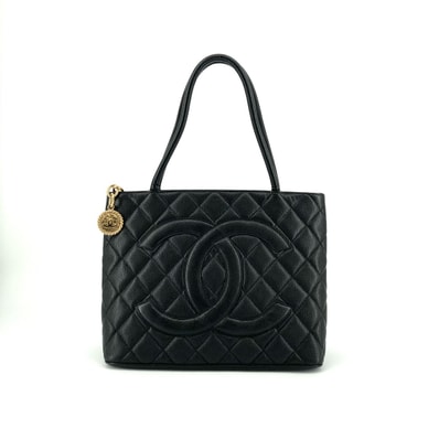 CHANEL(シャネル) 復刻トート キャビアスキン ココマーク 8番台 A01804 トートバッグ