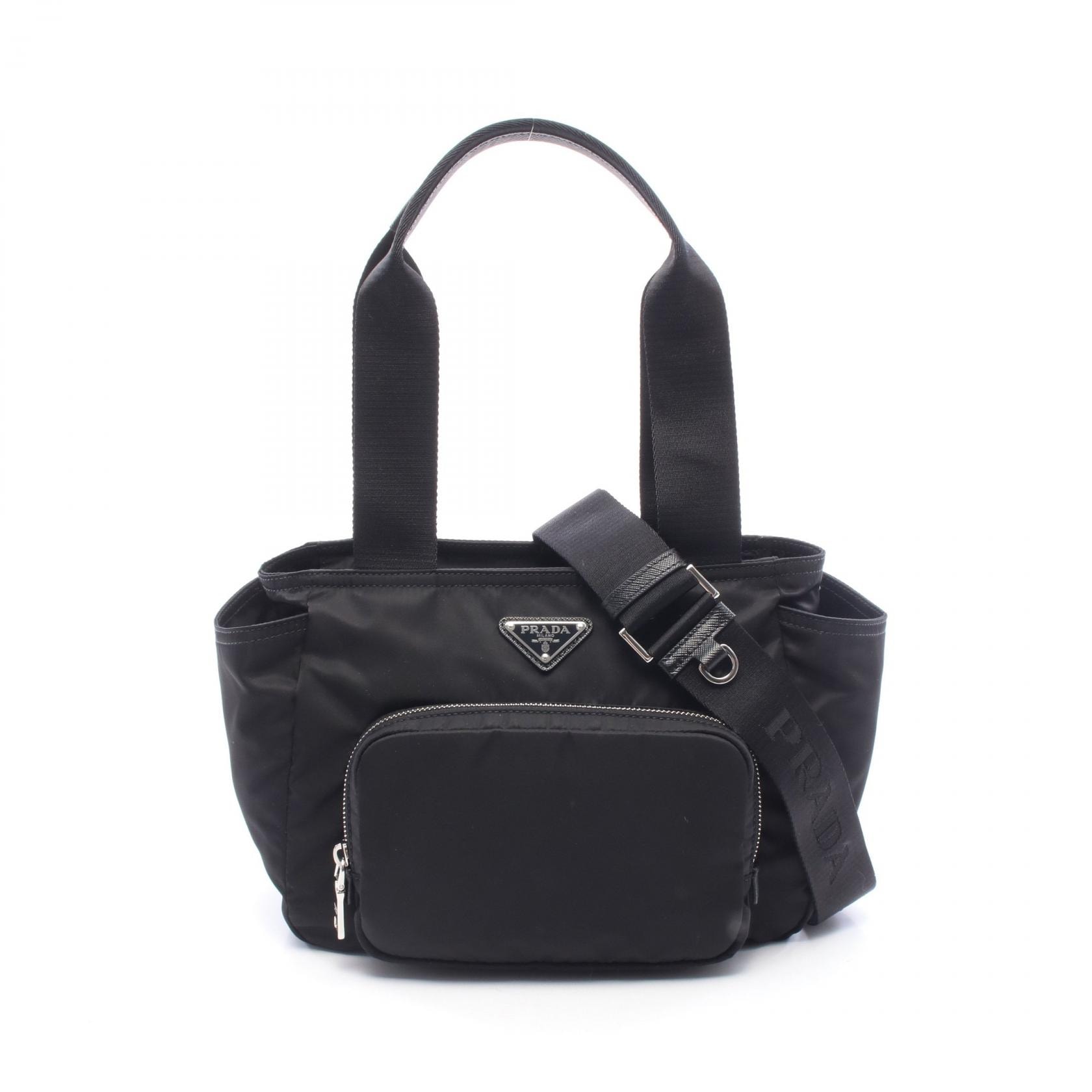 プラダ PRADA Re-Nylon トートバッグ バッグ ナイロン レザー レディース ブラック系 1BG582RV44F0002 【新品】