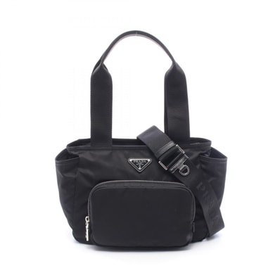 プラダ PRADA Re-Nylon トートバッグ バッグ ナイロン レザー レディース ブラック系 1BG582RV44F0002 【新品】