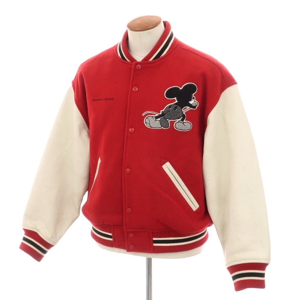 Supreme x Number (N)ine x Mickey Mouse Varsity Jacket "Red"