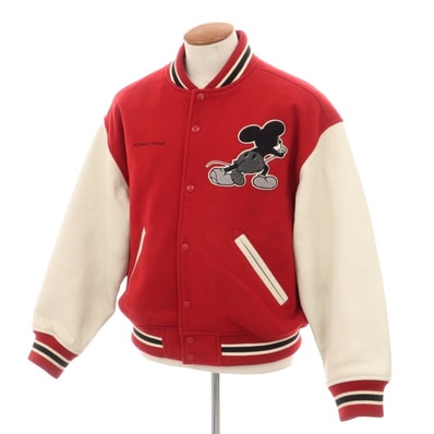 Supreme x Number (N)ine x Mickey Mouse Varsity Jacket "Red"