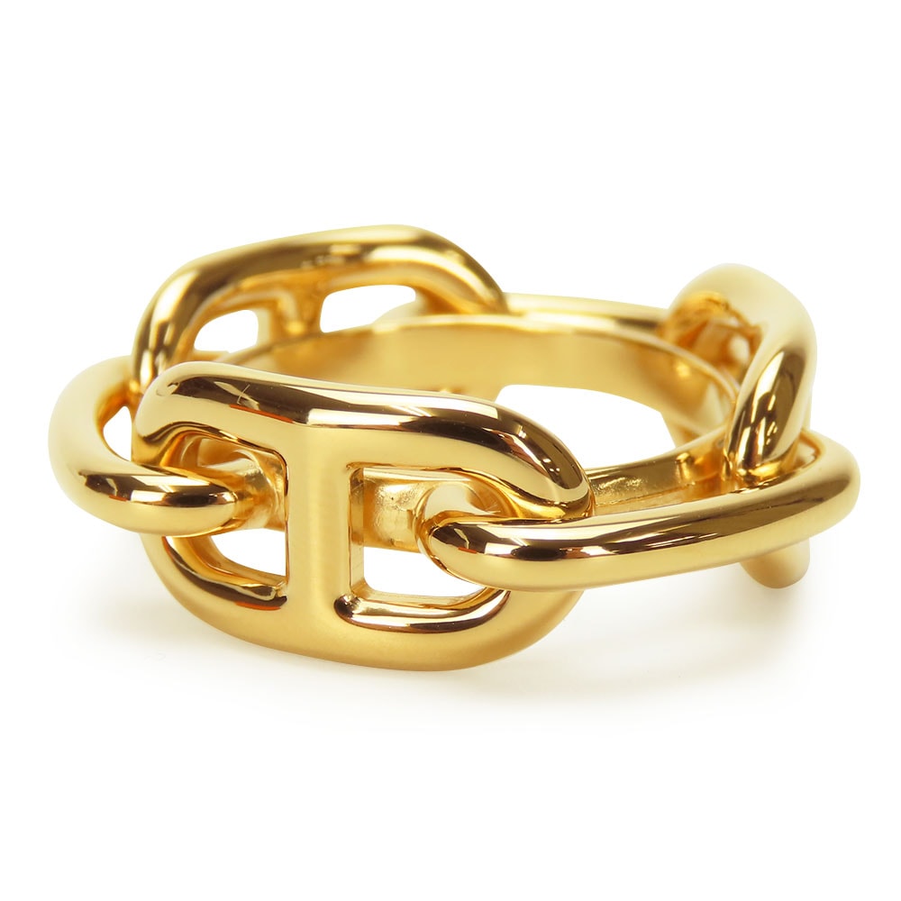 【中古】 エルメス スカーフリング シェーヌダンクル メタル ゴールド メッキ アクセサリー 小物 レディース 女性 HERMES