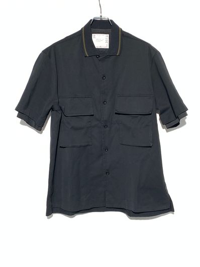 Sacai 23SS Cotton Jersey Shirt Black