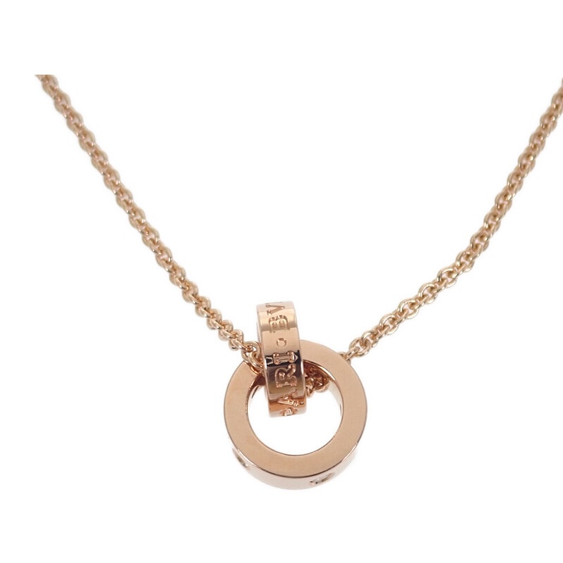 ブルガリ ローマンソルベ 5Pダイヤ ネックレス K18PG【中古】【Aランク】