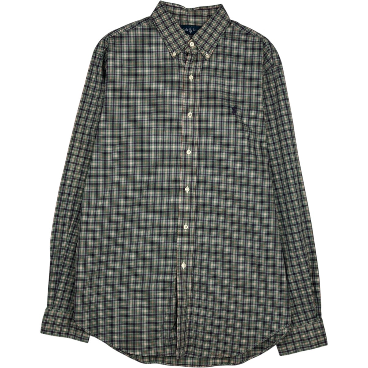 古着 ラルフローレン Ralph Lauren CLASSIC FIT クラシックフィット 長袖 ボタンダウンチェックシャツ メンズL相当/eaa628633