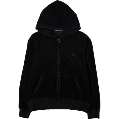 古着 ラルフローレン Ralph Lauren POLO by Ralph Lauren ベロア スウェットフルジップパーカー メンズL相当/evb034073