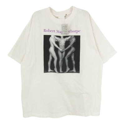 SAINT MICHAEL セントマイケル Tシャツ 25SS SM-HR8-0000-C19 Robert Mapplethorpe EMBRACE MT_SS TEE ロバートメイプルソープ エンブレイス プリント 半袖 Tシャツ 【極上美品】【中古】