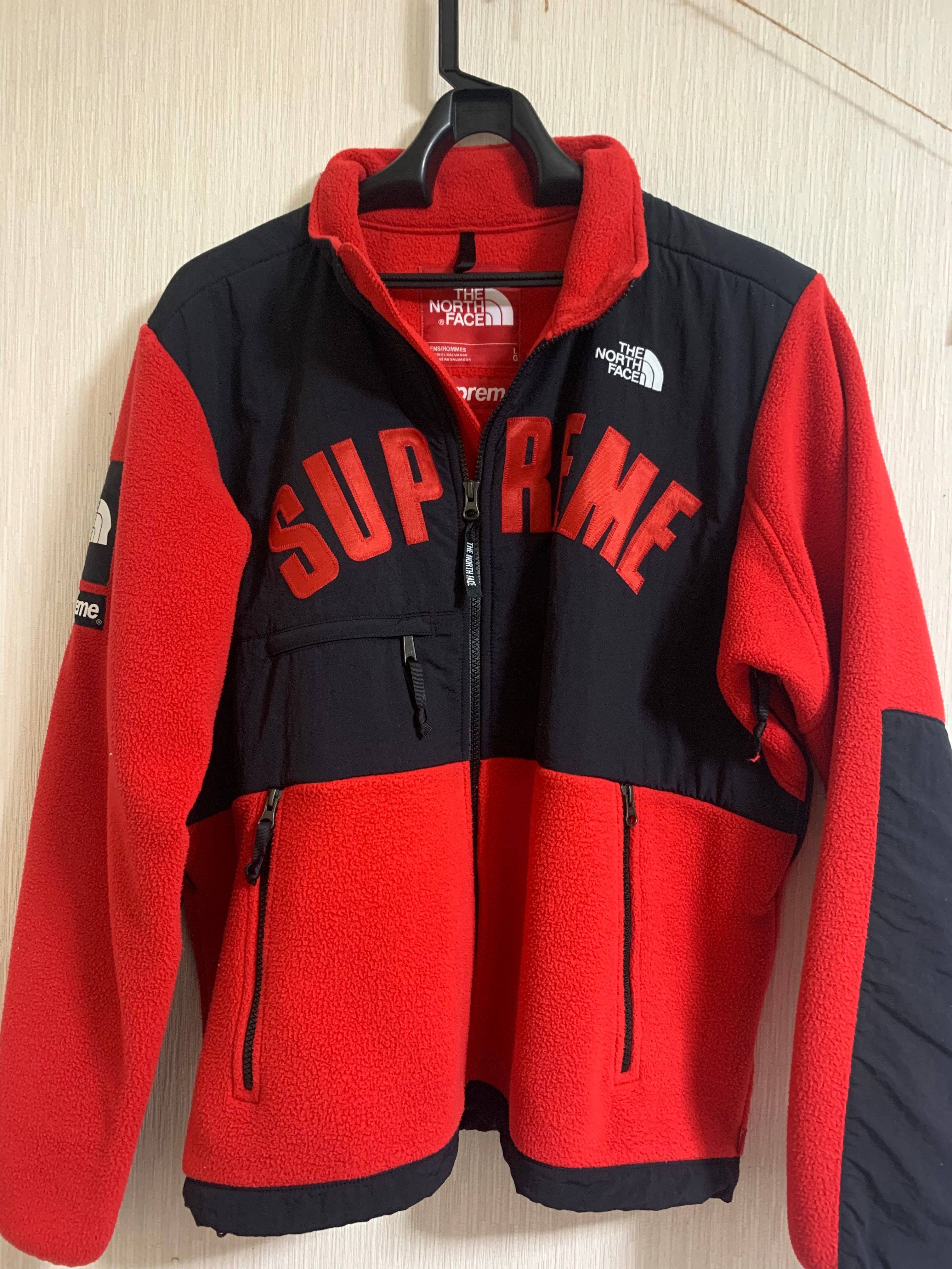 Supreme x The North Face Arc Logo Denali Fleece Jacket "Red"