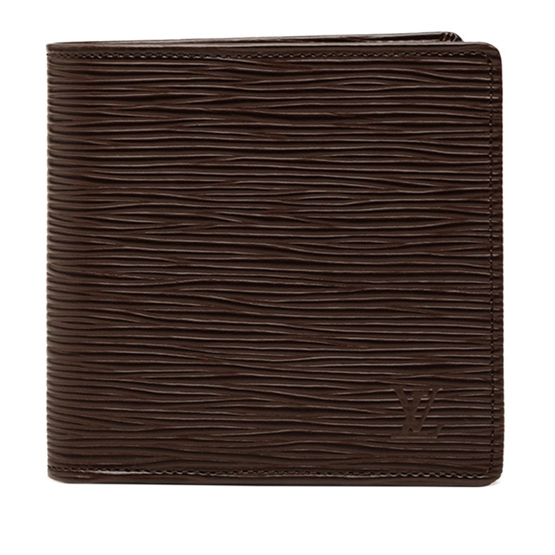 ルイ ヴィトン エピ ポルトフォイユ マルコ 二つ折り財布 ブラウン レザー レディース LOUIS VUITTON 【中古】