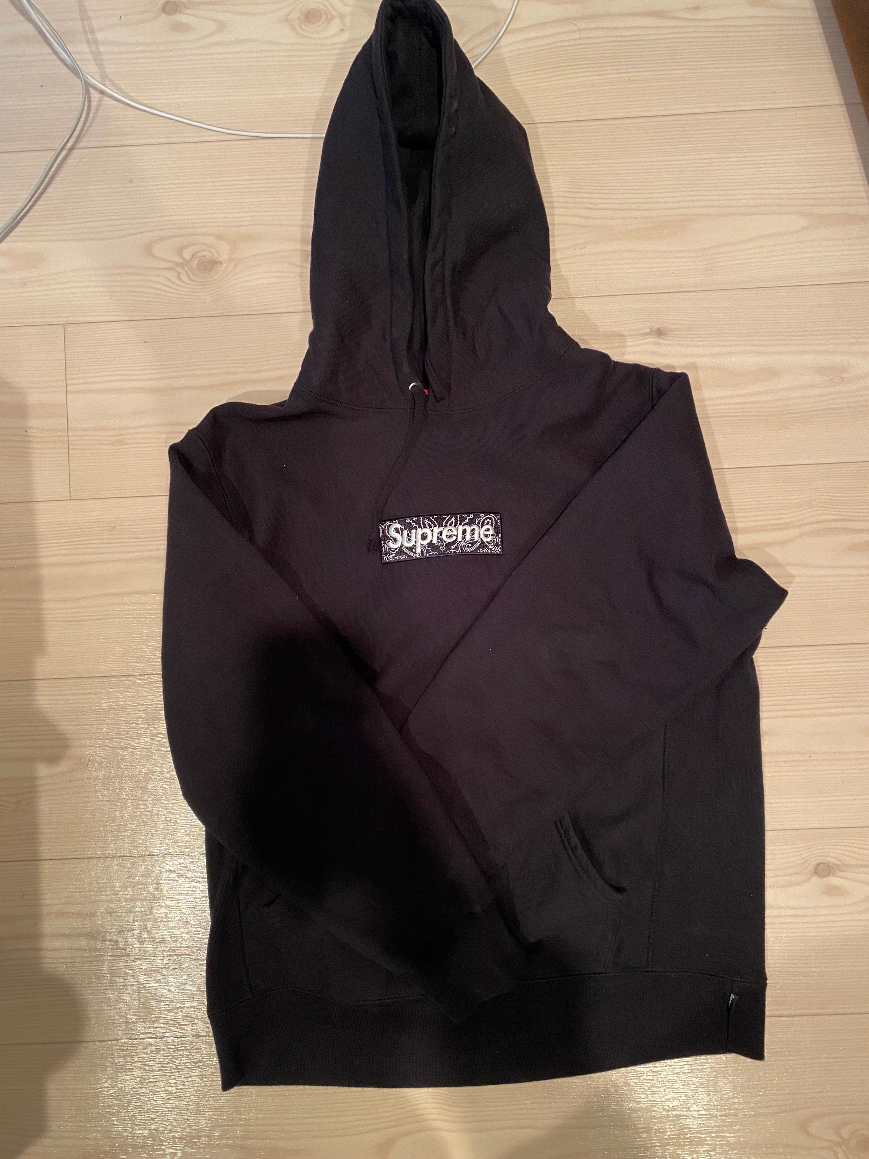 Supreme Bandana Box Logo Hooded Sweatshirt "Black"
