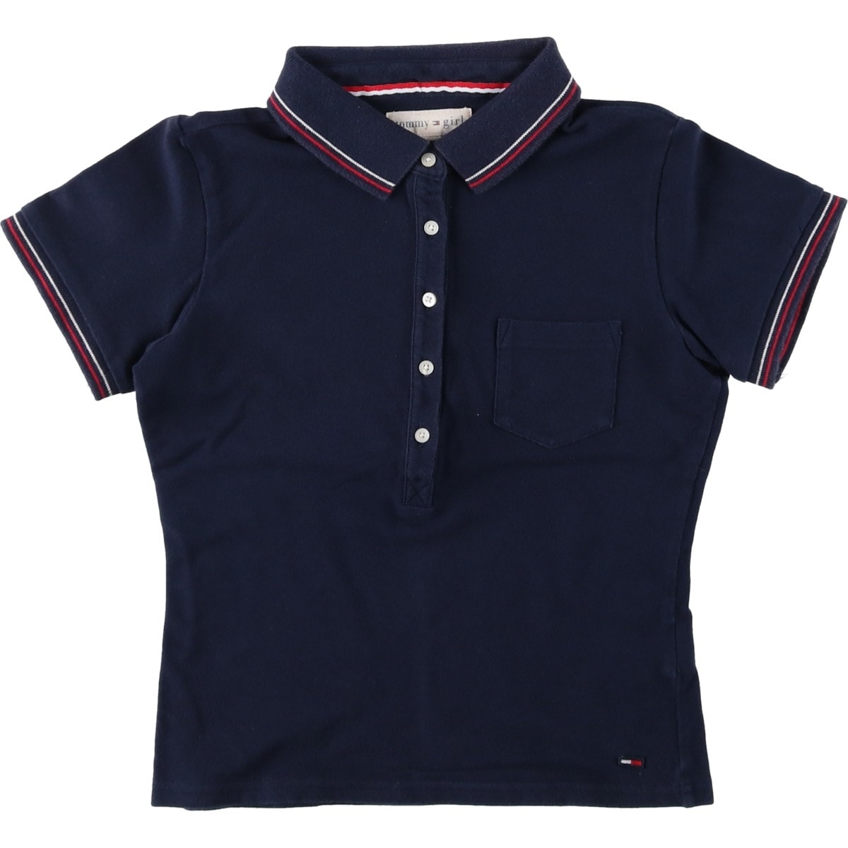 古着 トミーヒルフィガー TOMMY HILFIGER TOMMY GIRL トミーガール 半袖 ポロシャツ レディースS相当/eaa649752