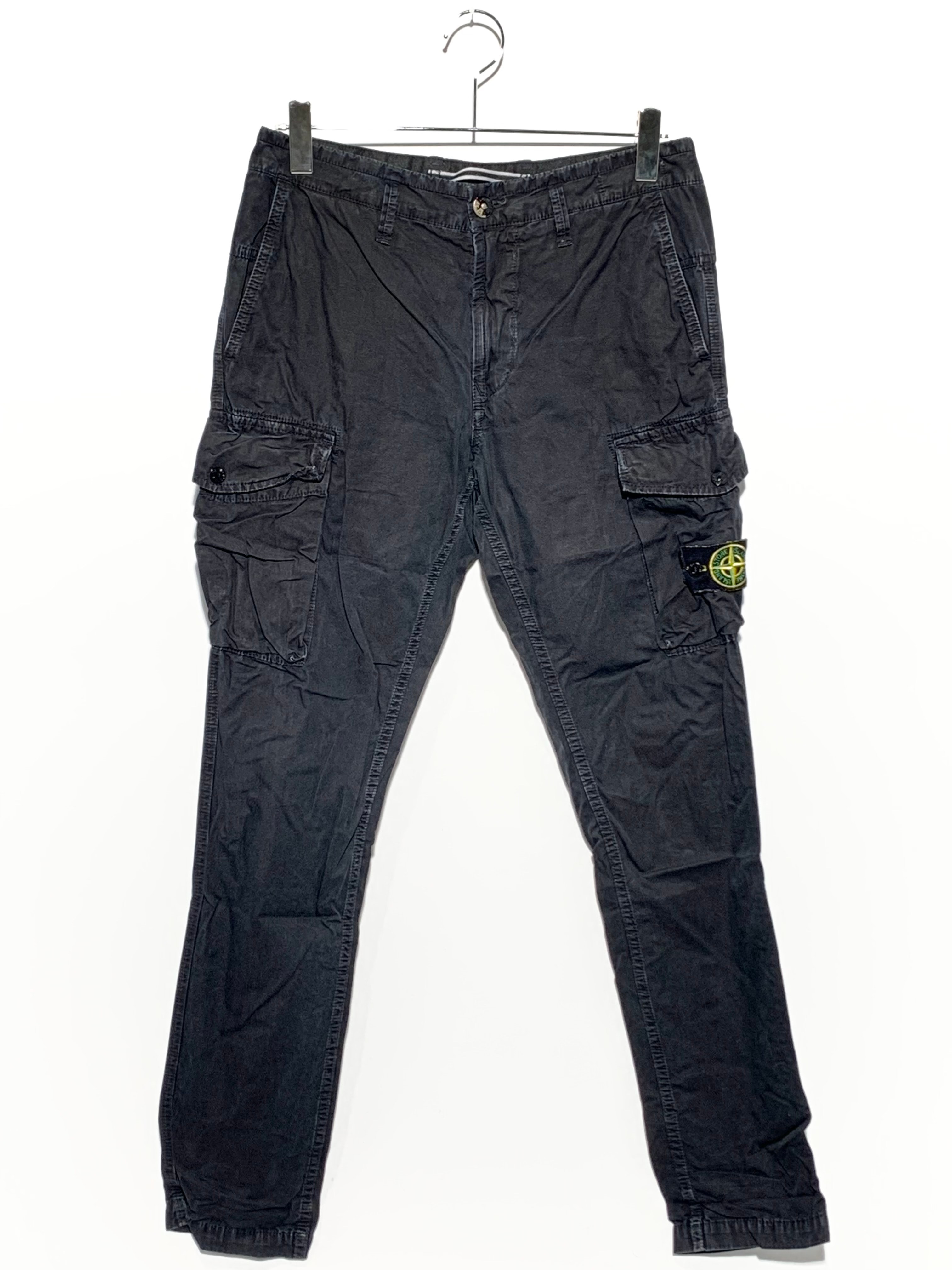 Stone Island 318WA Old Dye Treatment Cargo Pants - 21SS "Black"