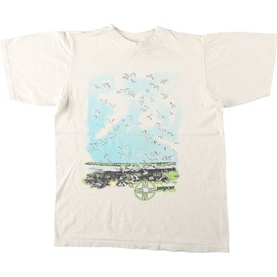 古着 80~90年代 ジャンスポーツ JANSPORT プリントTシャツ USA製 レディースM相当 ヴィンテージ/eaa638935