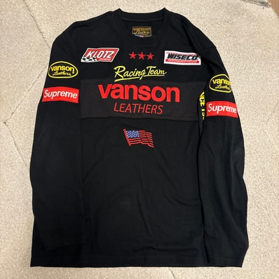 Supreme x Vanson Leathers L/S Top "Black"