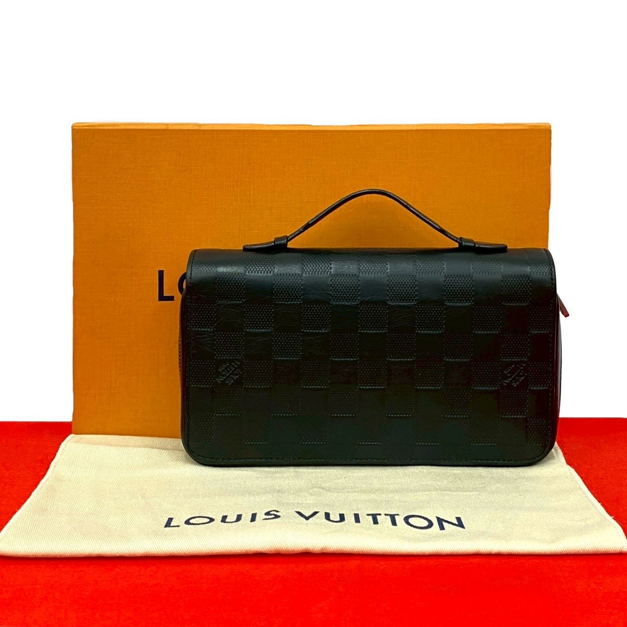 LOUIS VUITTON ルイヴィトン ジッピー ウォレットXL ダミエアンフィニ レザー 長財布 ブラック
 380-3