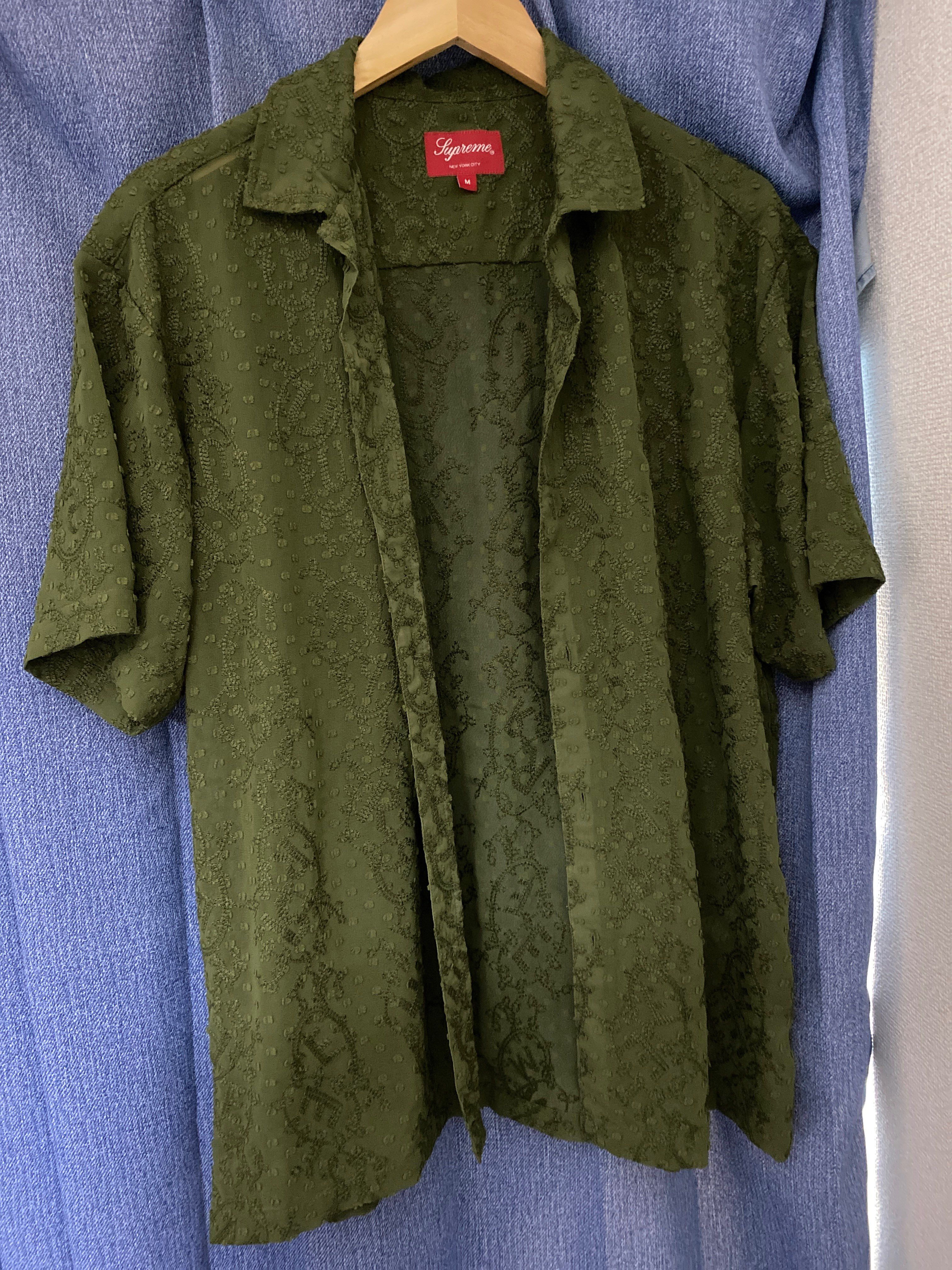 Supreme Chainstitch Chiffon S/S Shirt "Olive"