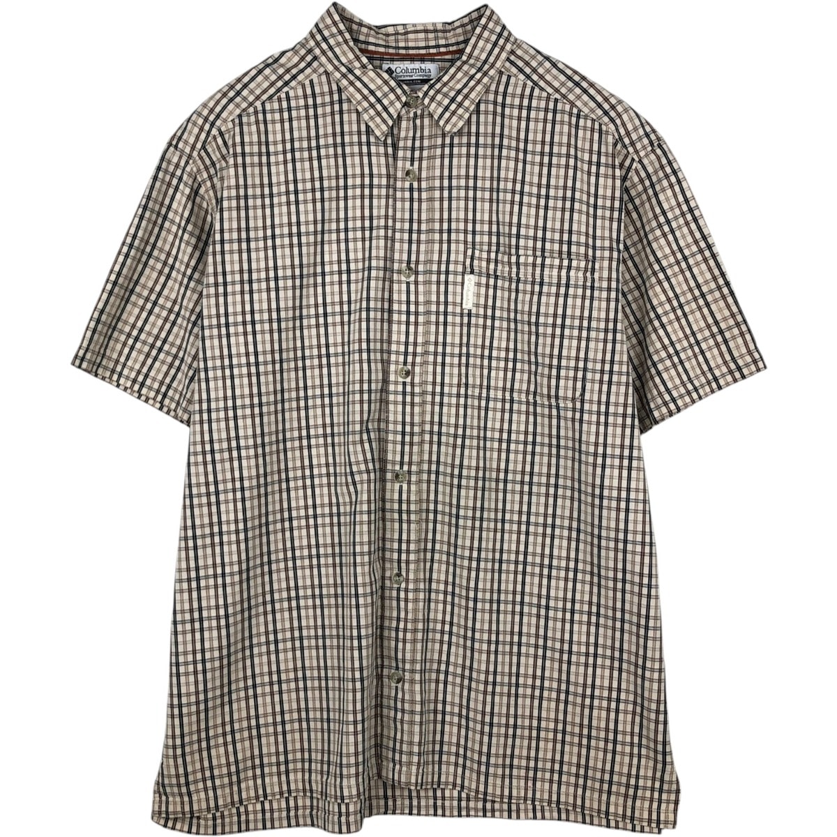 古着 00年代 コロンビア Columbia 半袖 コットン チェックシャツ ボックスシャツ メンズXXL相当/eaa623259