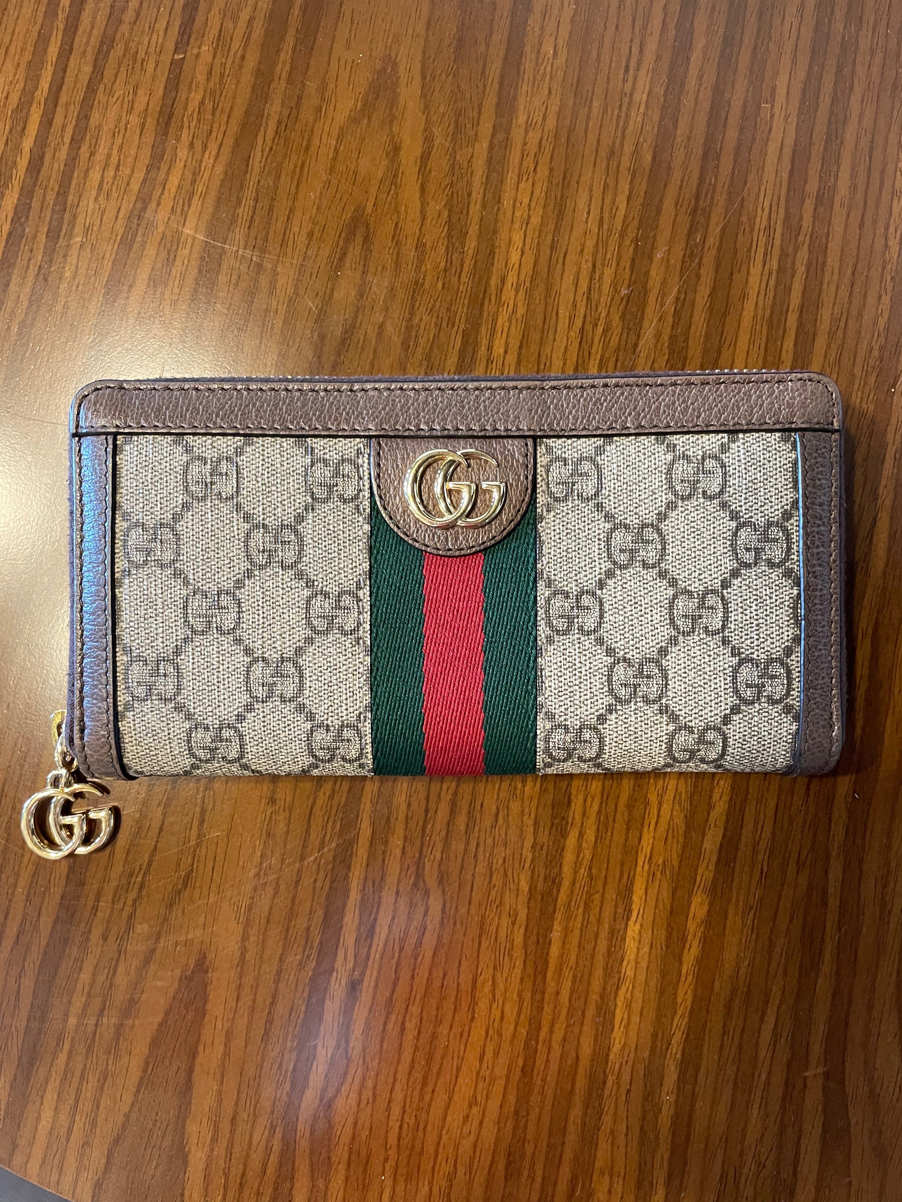 GUCCI Ophidia GG Zip Around Wallet