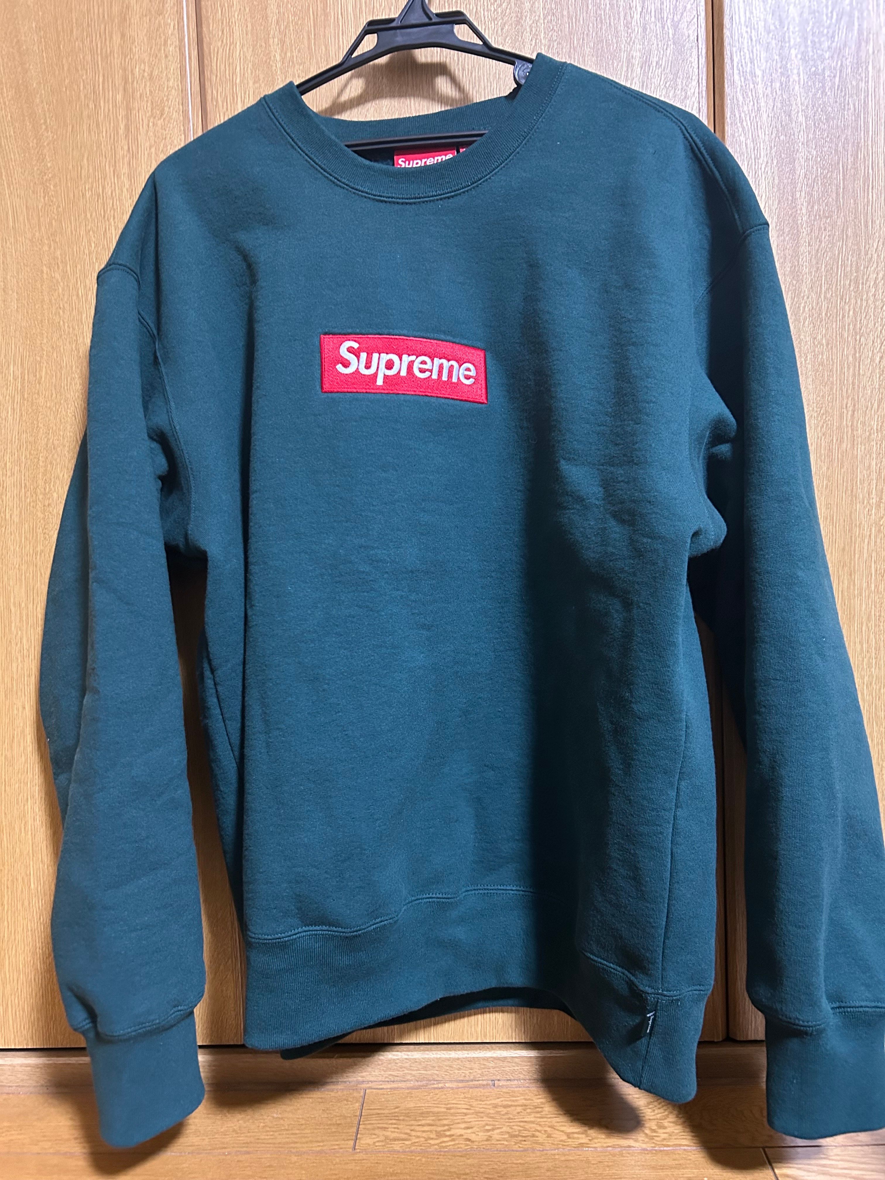 Supreme Box Logo Crewneck "Dark Pine" (22FW)