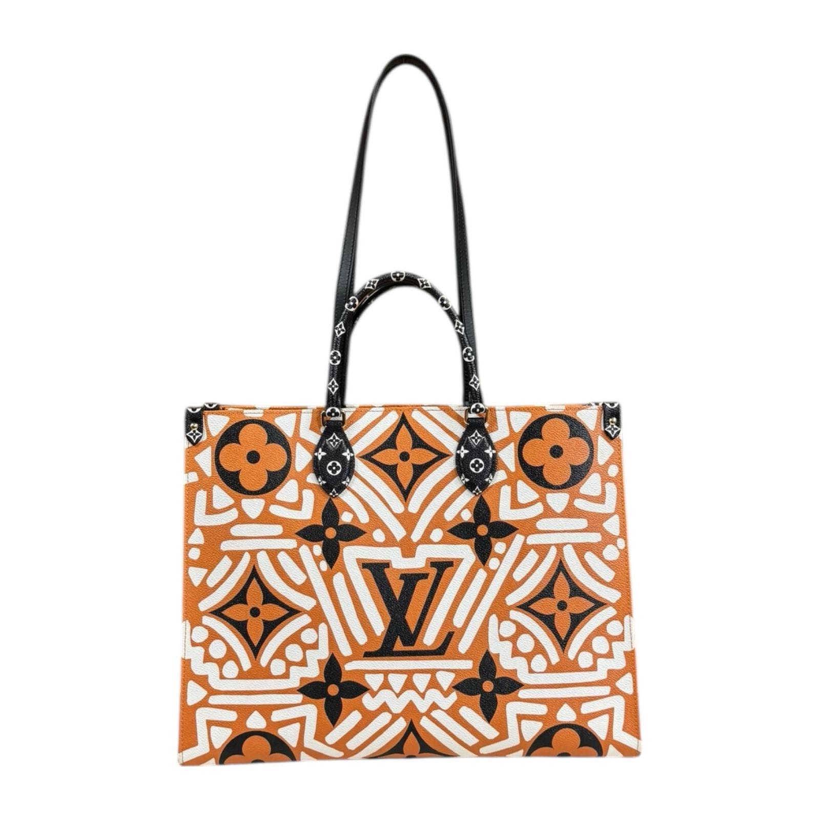 ルイヴィトン カプセルコレクション オンザゴーGM LVクラフティ ショルダーバッグ M45359 ブラウン レディース LOUIS VUITTON  中古