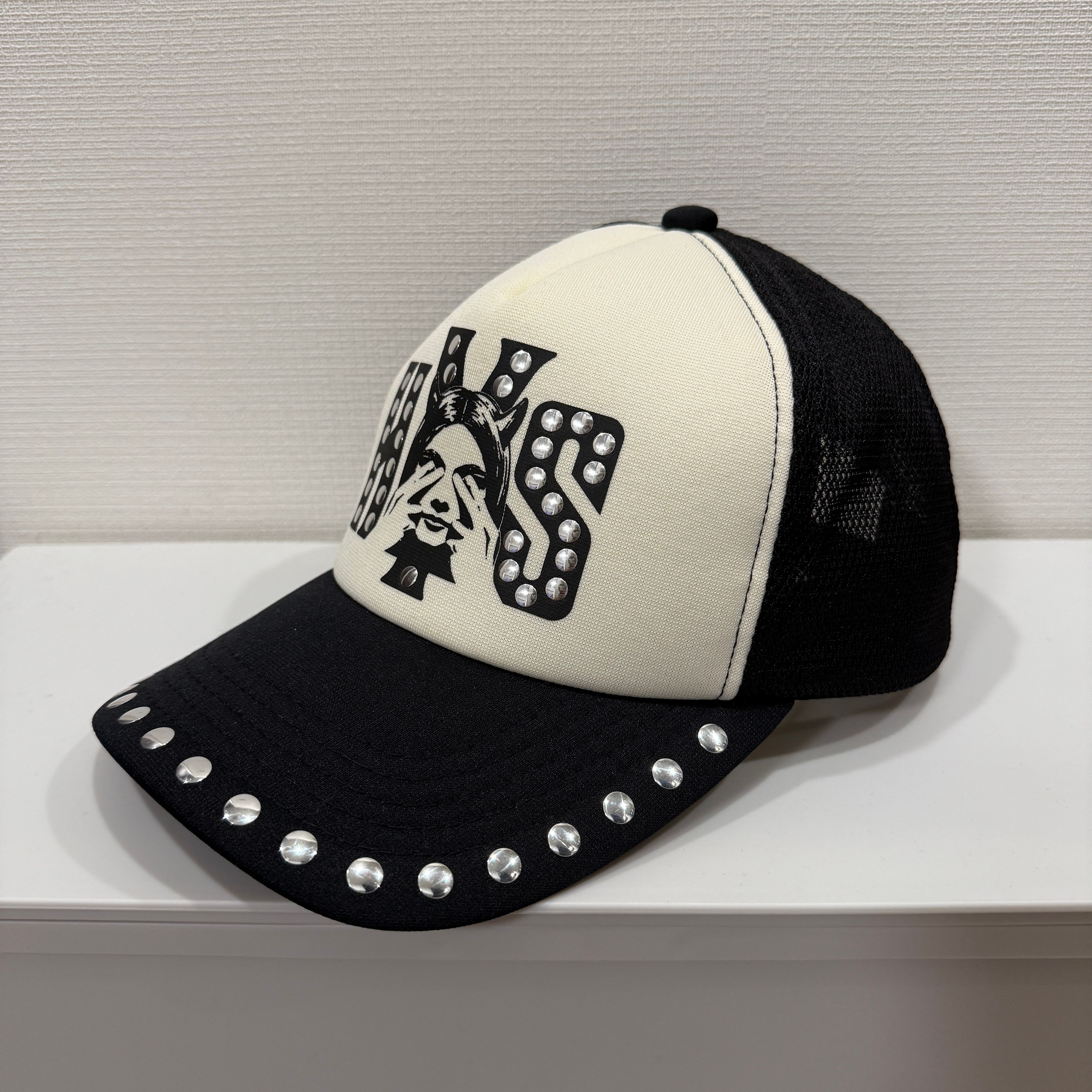 HYSTERIC GLAMOUR See No Evil Studded Mesh Cap "Black"