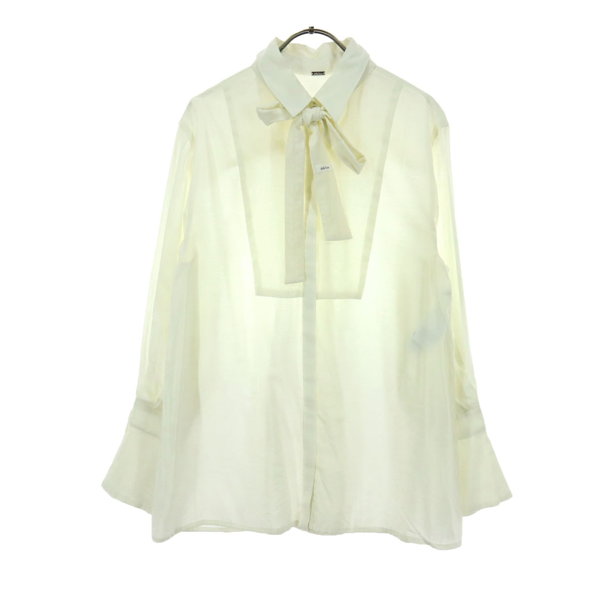 Mila Owen ミラオーウェン 24ss 長袖 リボン ブラウス ホワイト 09WFT241107
