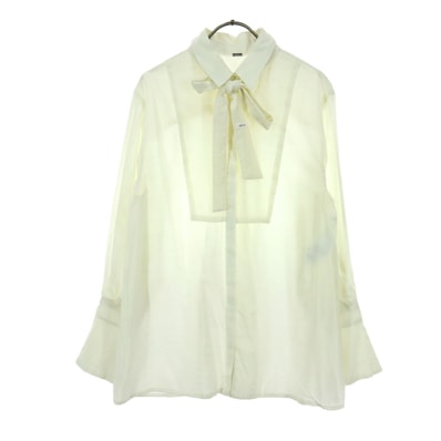 Mila Owen ミラオーウェン 24ss 長袖 リボン ブラウス ホワイト 09WFT241107