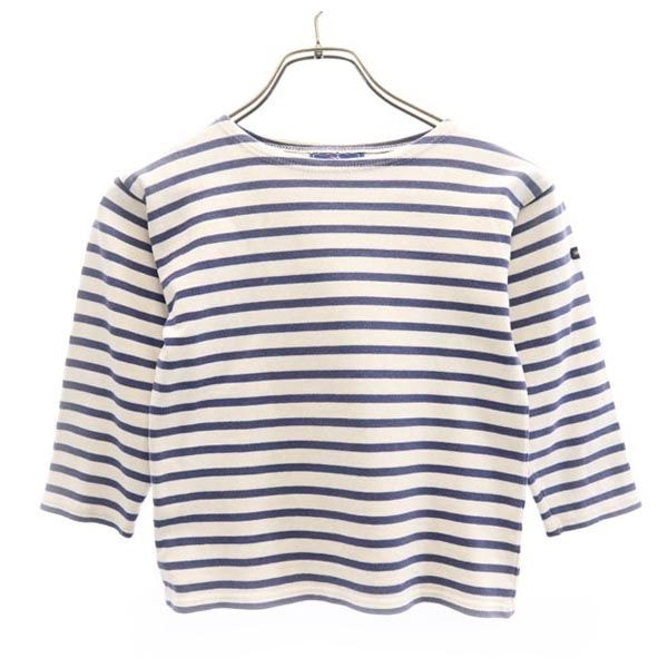 SAINT JAMES セントジェームス フランス製 ボーダー 長袖 Tシャツ 6ans ネイビー系 ロンT
