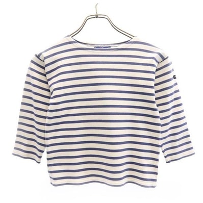SAINT JAMES セントジェームス フランス製 ボーダー 長袖 Tシャツ 6ans ネイビー系 ロンT