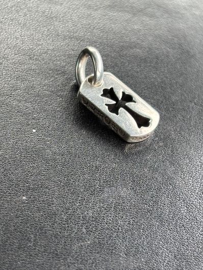 Chrome Hearts Dog Tag Tiny Cut Out Cross "Silver"