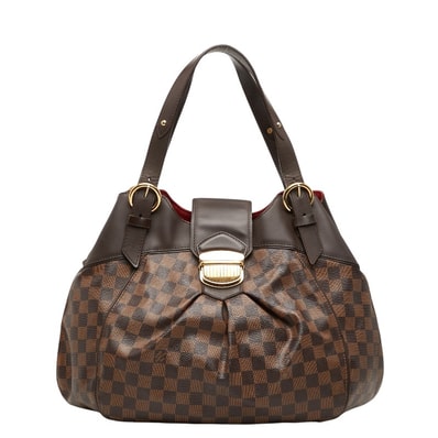 ルイ ヴィトン ダミエ システィナGM ハンドバッグ トートバッグ N41540 ブラウン PVC レザー レディース LOUIS VUITTON 【中古】